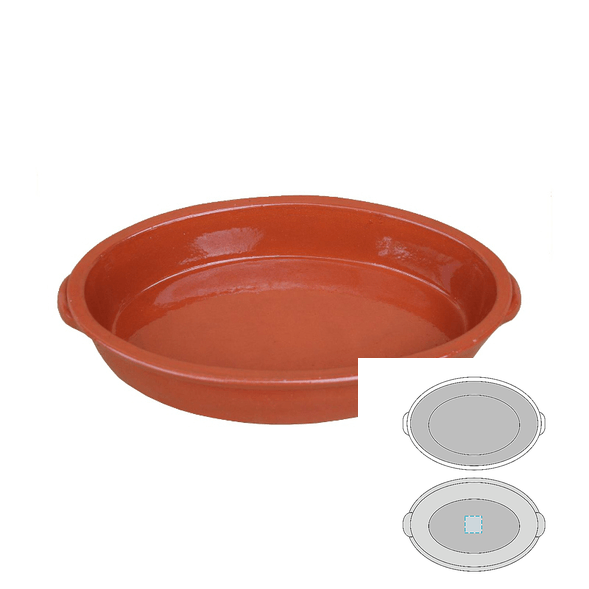 Oval flat ceramic baking tray: for BIZAY - Main Image