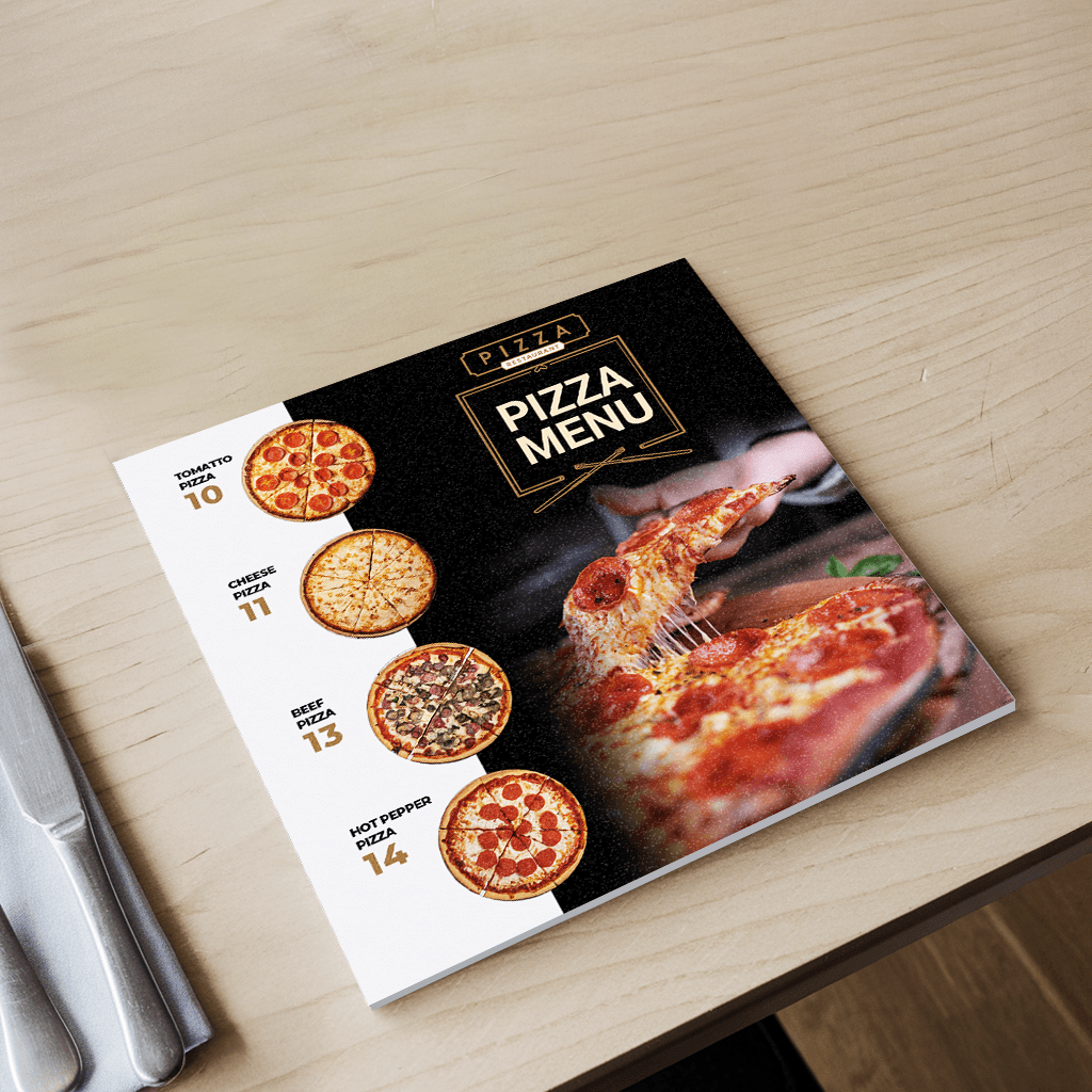 Geplastificeerd menukaarten