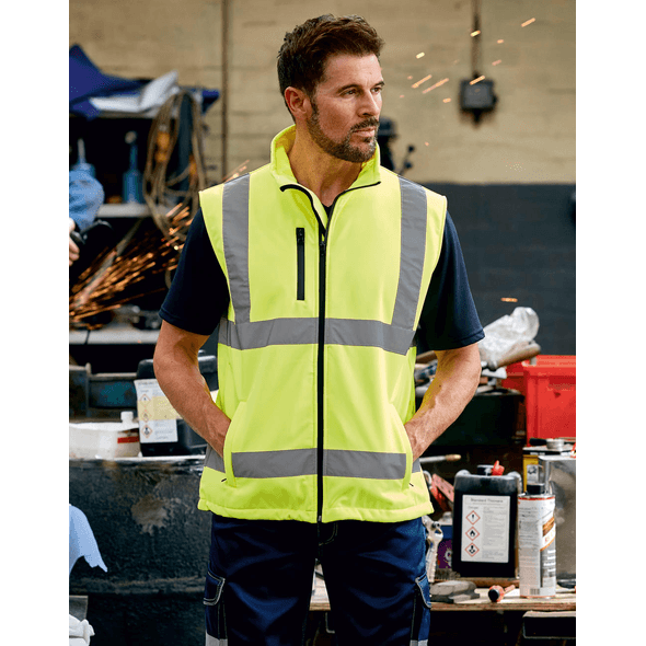 Gilet réfléchissant Fluo Softshell Bodywarmer Personnalisé Prix