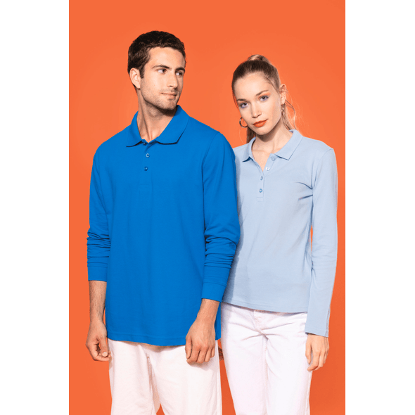 Kariban Men's long-sleeved piqué polo shirt BIZAY