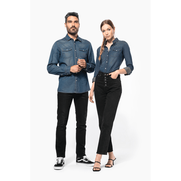 Chemise en jean à manches longues pour femme Personnalisée Prix