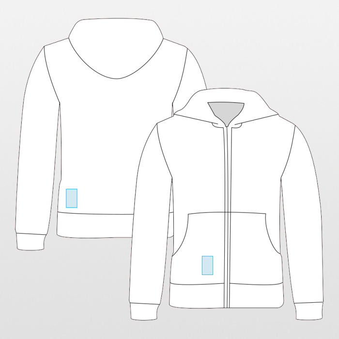 B&C | Hooded and zipped sweatshirt for children