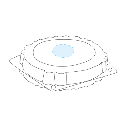 Scatola rotonda in plastica trasparente per il trasporto di pasticceria - Non applicabile - 1
