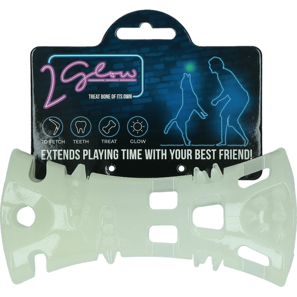 2 Glow | Brinquedo Para Cães - Osso Com Buracos