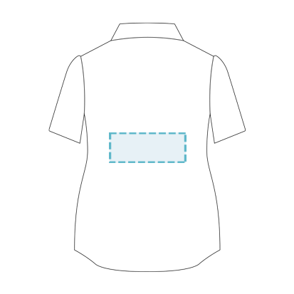 Blusa De Mujer Con Cuello Mao De Popelín Medio-Corto "Redline"