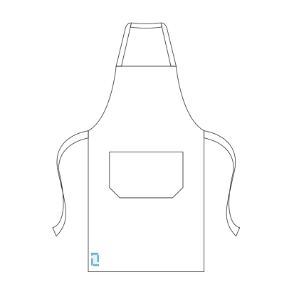 Delantal Con Tirantes. Bolsillo Y Cintas De Algodón - Bordado - 1