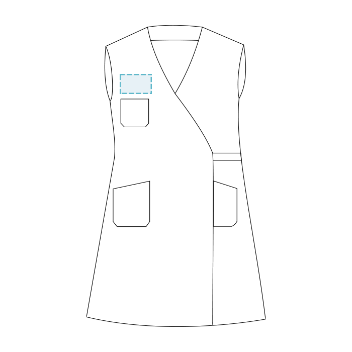 Bata Mujer Punto Cruzado