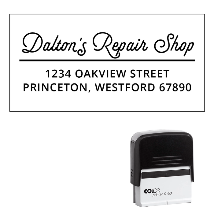 Script Address Stamps Printing | Lowest Prices Guaranteed | BIZAY