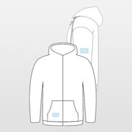 Russell Europe | Sweat à capuche homme avec zip HD