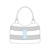 Kimood | Bag med glidelås – bølgemotiv