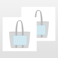 Kimood | Large material shopping bag with flat bottom