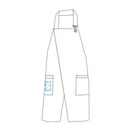 Avental Com Alças Combinado (2 Bolsos Separados)