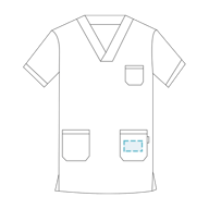 Blusa Sanitária Unissexo Pico Sarja "Redline" - Transfer - 1