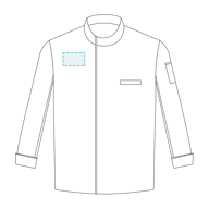 Jaqueta Unissexo De Cozinha Beltran Em Tecido Reciclado E Orgânico Klopman Pearl Grey