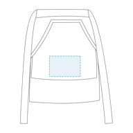 Avental Sem Alças. Com Bolsos Em Sarja De Poliéster