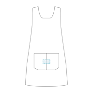 Avental Casula De Sarja Com Bolso Central