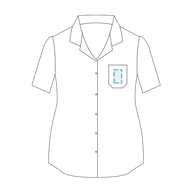 Blusa De Camareira Ajustada M/C Popelin