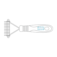Andis | Cepillo Desenredante Cortador De Nudos Rastrillo Acero Acero Inoxidable Plástico