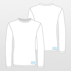 Kariban | Dame T-skjorte med lange ermer og rund hals