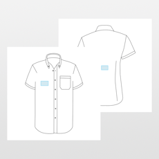 Russell | Męska koszula typu oxford z krótkim rękawem