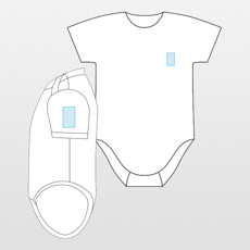 Kariban | Short sleeve baby bodysuit