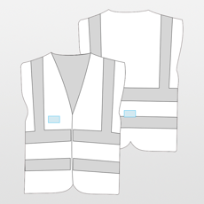 Yoko | Vest met hoge zichtbaarheid van geperforeerd gaas.