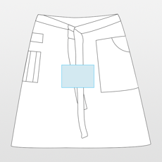 "Division" denim apron