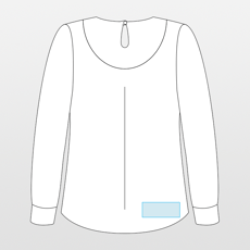 Kariban | Long-sleeved crepe blouse for women