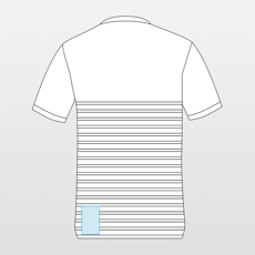 Kariban | Camiseta bio estilo marinero con cuello redondo Hombre