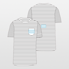 Kariban | Short-sleeved sailor-style striped T-shirt with pocket