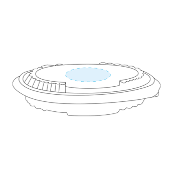 Behållare med RPET transparent lock - Inte tillämpbar - 1