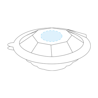 Saladeira com Tampa Articulada Transparente RPET - Não Aplicável - 1