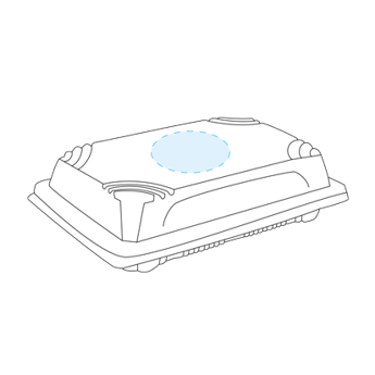 Recipiente p/ "Sushi" Preto PS - Não Aplicável - 1