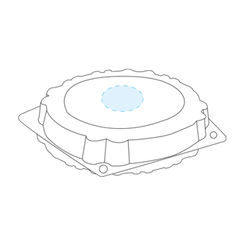 Caja redonda de plástico transparente para transportar repostería - No Aplicable - 1