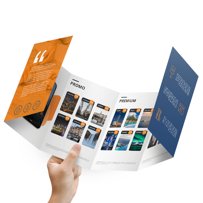 2500 Leaflets with folds £121.28 | BIZAY