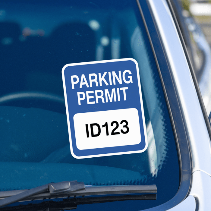 David Danforth Permit Sticker Personalised Parking Permit Stickers: 25 for $29.58 | 360onlineprint