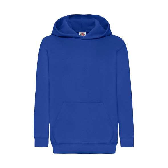 Felpa Con Cappuccio Aperta Fruit Of The Loom Per Bambino 5-6 Anni, Colore Fucsia, Con Zip