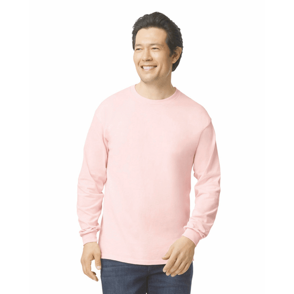 Maglietta Maniche Lunghe Uomo Maglietta A Maniche Lunghe Gildan Uomo - 100% Cotone, Vestibilità Comoda, Colori Vari, Senza Etichette Maglia Lunga Semplice Regular Fit