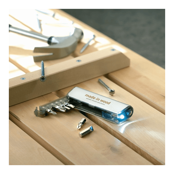 Multitool holder and LED torch