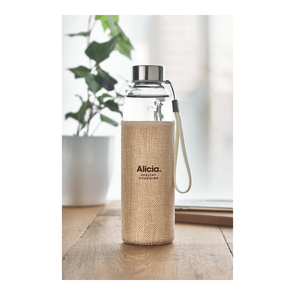 Glass bottle in pouch 500ml