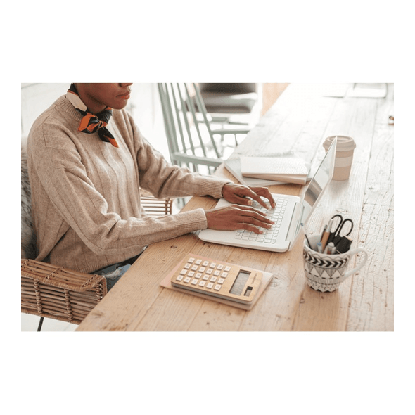 Calculadora 12 dígitos bambú CALCUBIM