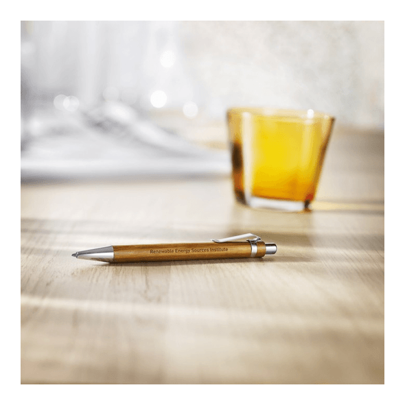 Bamboo automatic ball pen