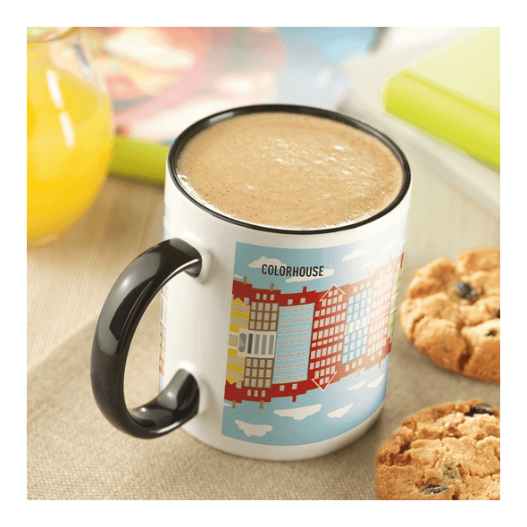 colored sublimation mug