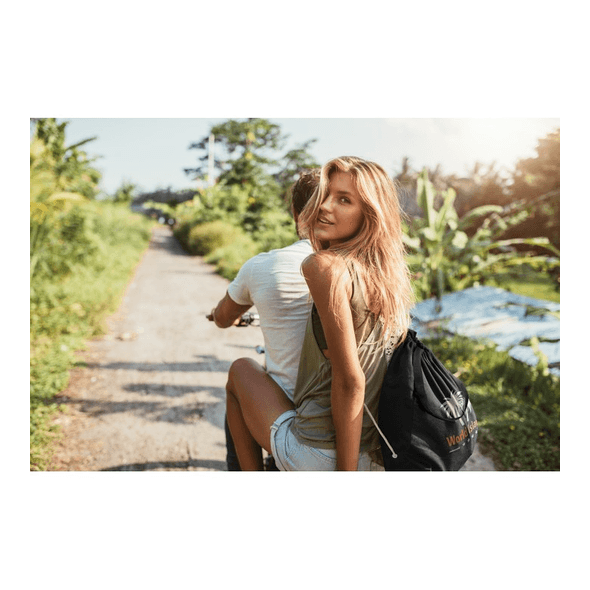 Canvas shopping bag with long handles MOIRA