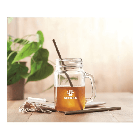 Bamboo Straw w/brush in pouch