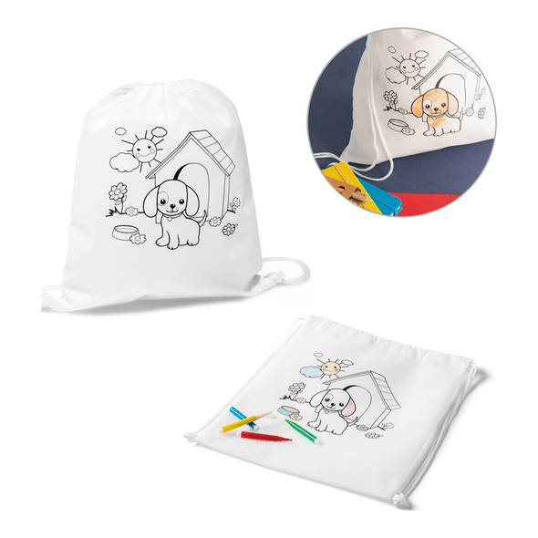 Drawstring Backpack Coloring Backpack bag for coloring DRAWS: 20 for $188.97 | BIZAY