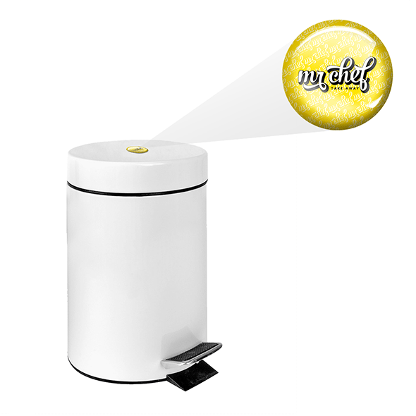 Pedal Garbage Bin with White Steel Inner Bucket
