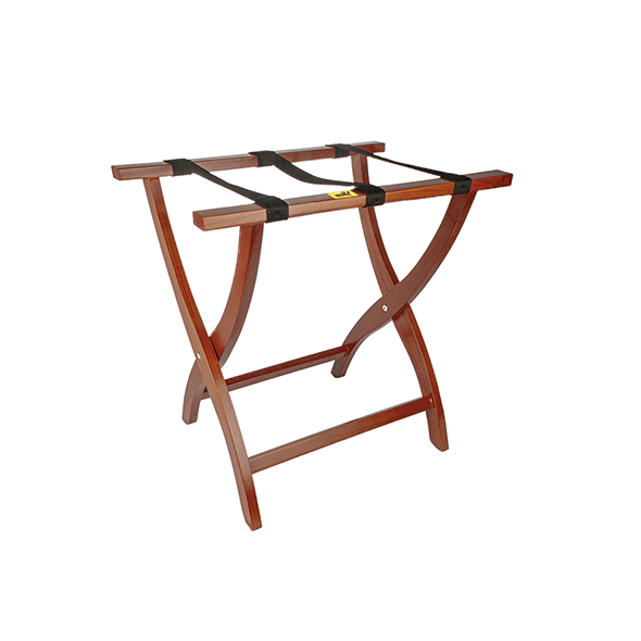 Support de bagage pliant en bois de noyer