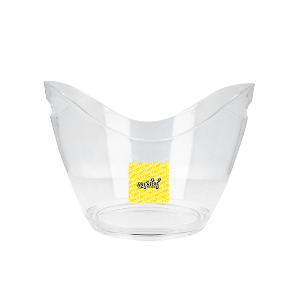 Oval Clear Acrylic Ice Bucket