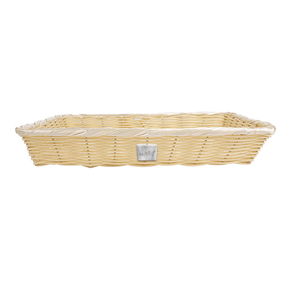 Rectangular Wicker Basket with PP border